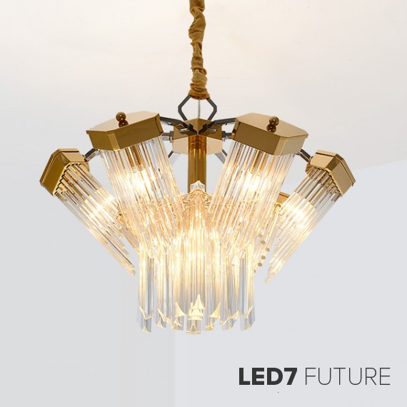 Loft Industry Modern - Robo2 Glass Chandelier